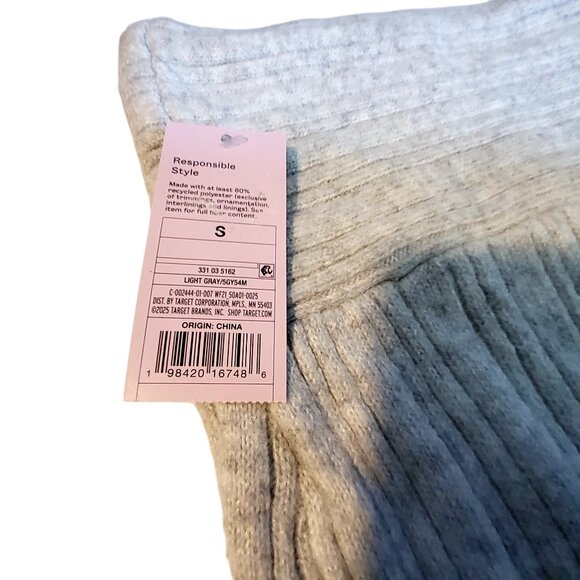 Wild Fable Grey Ribbed Knit Maxi Skirt Size S Recycled Polyester Blend - Picture 3 of 9